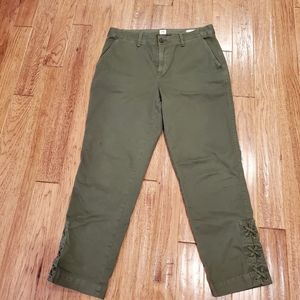 Gap army green pants size 6 girlfriend chino